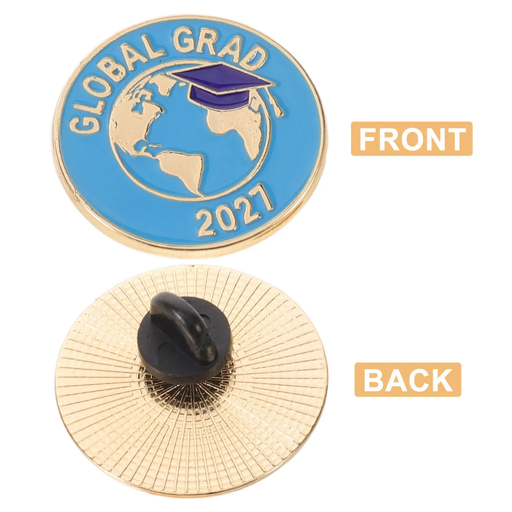 6-Pack Class of 2027 Graduation Lapel Pins – Metal Enamel Badge Graduation Lapel Pins SWANS