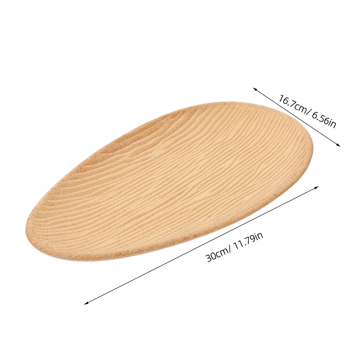 Easter Egg-Shaped Wooden Serving Tray | Farmhouse Platter Wooden Serving Tray SWANS Light Brown CN