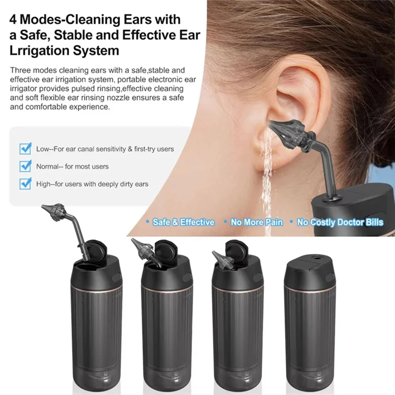 SWANS AA20 Rechargeable Electric Ear Cleaning Irrigation Kit Ear Cleaning Device SWANS