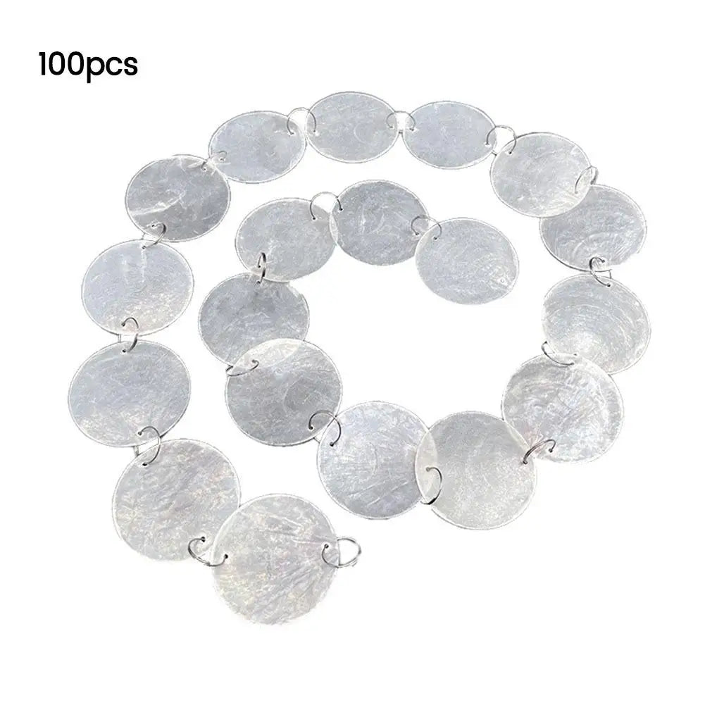 100-Pack Acrylic Capiz Shell Discs – DIY Wind Chimes & Decor DIY Craft Beads SWANS 100pcs