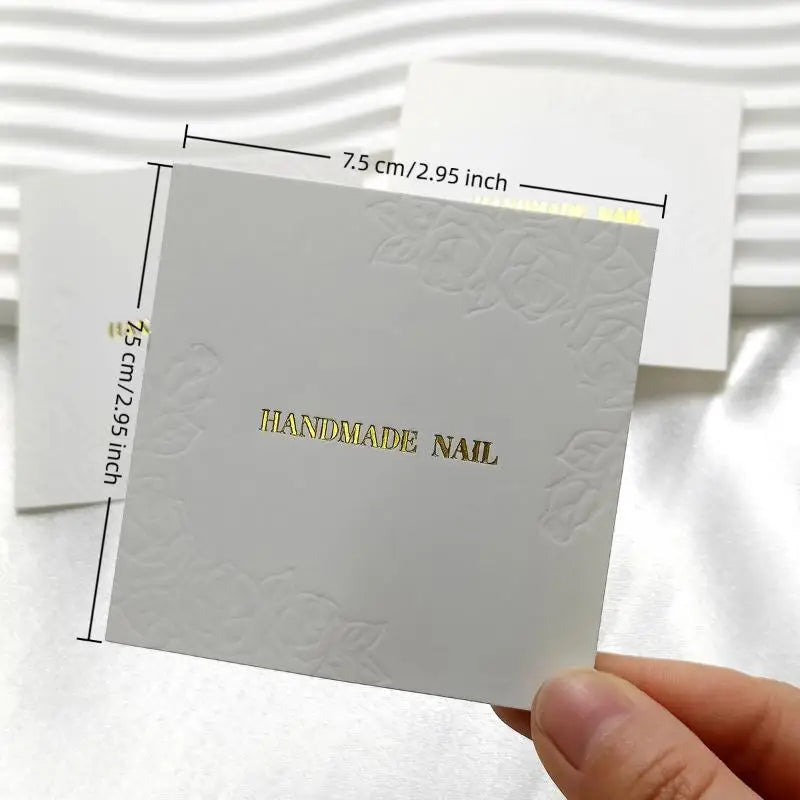 Rose Embossed Press-On Nail Display Cards 75mm – 20 Pack Nail Display Cards SWANS