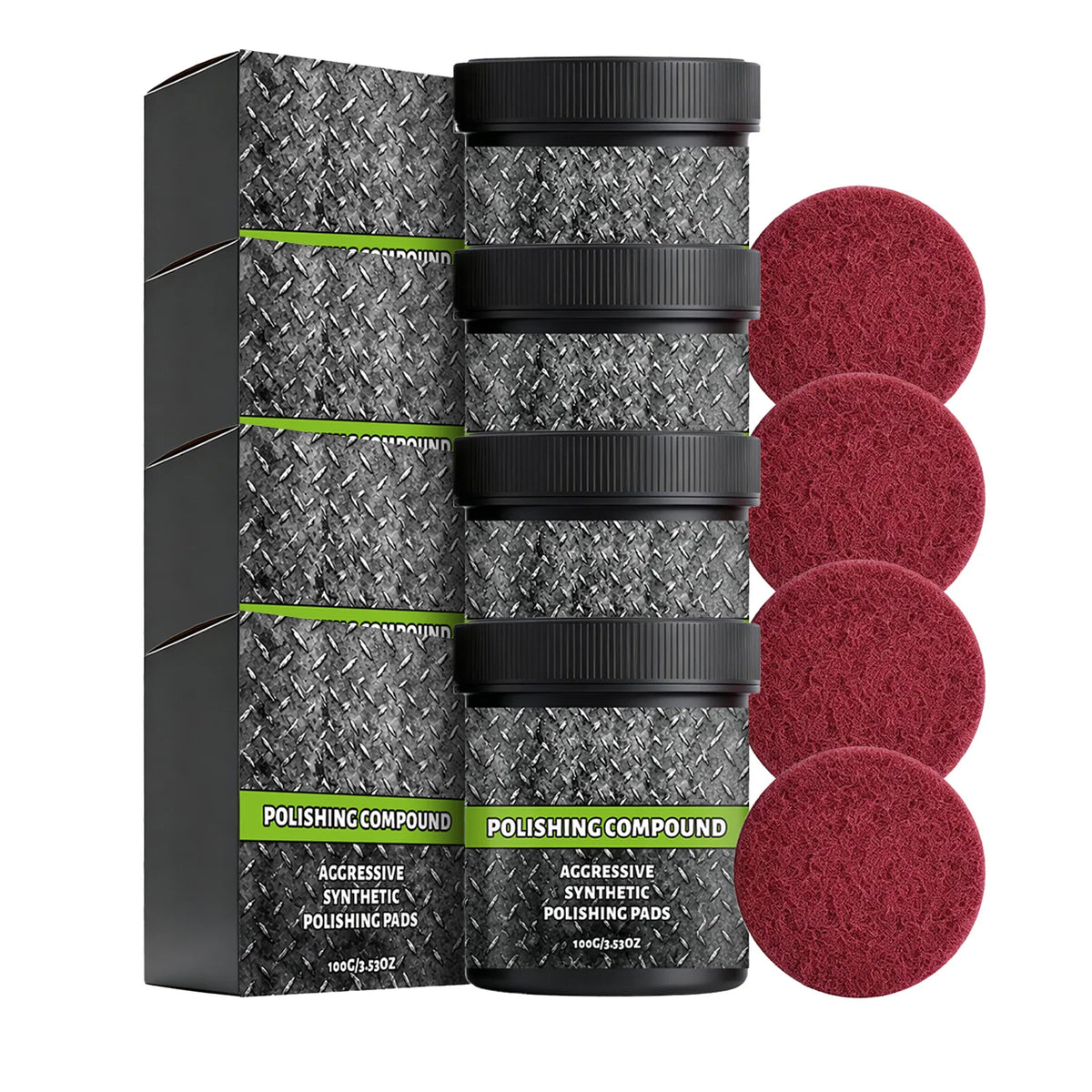SWANS Polishing Compound Kit – Car, Metal & Hard Surface Polish Car Polishing Compound SWANS 4set 100g