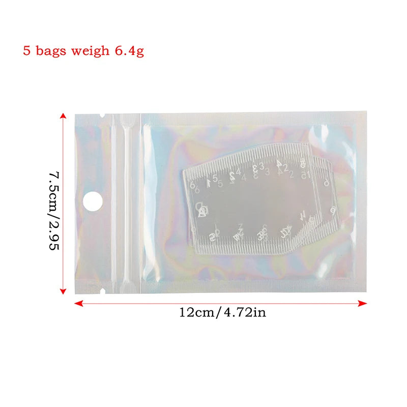 5-Pack Eyebrow Stencil Ruler Set – Brow Shaping Design Tool Eyebrow Stencil Tool SWANS 1set