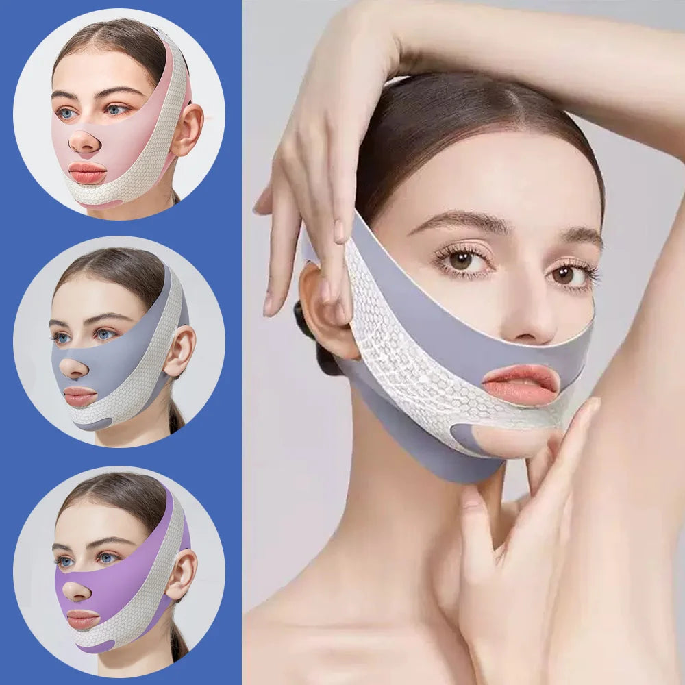 SWANS V-Shape Face Lifting Sleep Band – Jawline Contour Wrap Facial Contouring Wrap SWANS