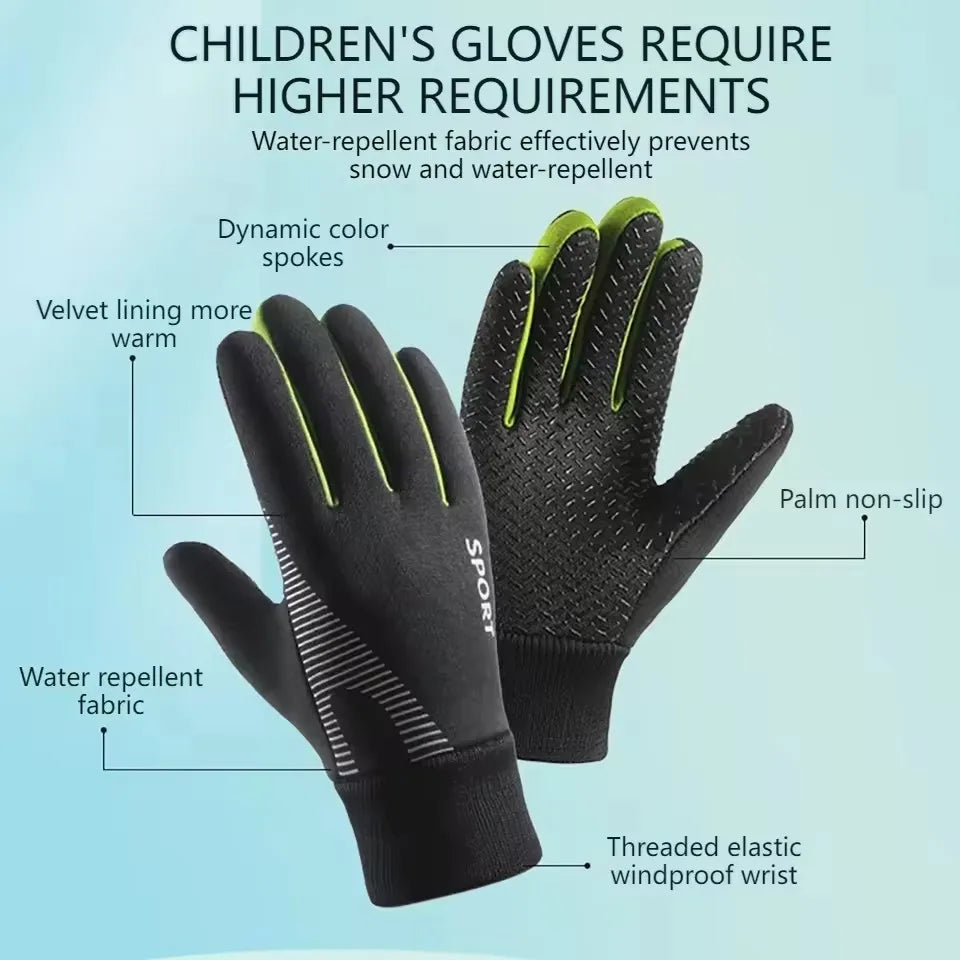 SWANS Kids Winter Sports Gloves – Water-Resistant Ages 5–13 Kids Winter Gloves SWANS