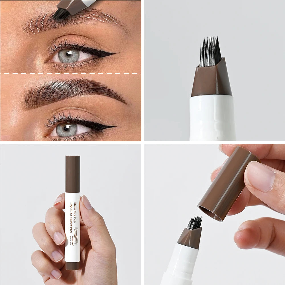 4D Microblading Eyebrow Pen – Waterproof Fork Tip Brow Pencil Eyebrow Pen SWANS