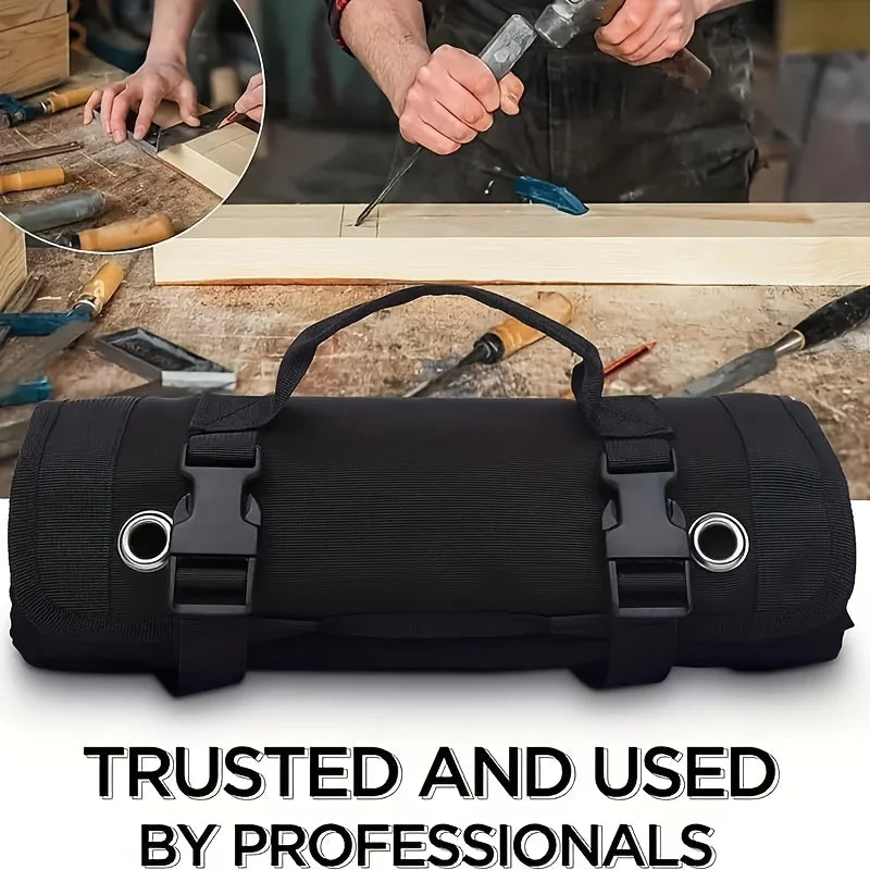 SWANS Roll-Up Oxford Tool Bag – Electrician Storage Organizer Tool Storage Bag SWANS