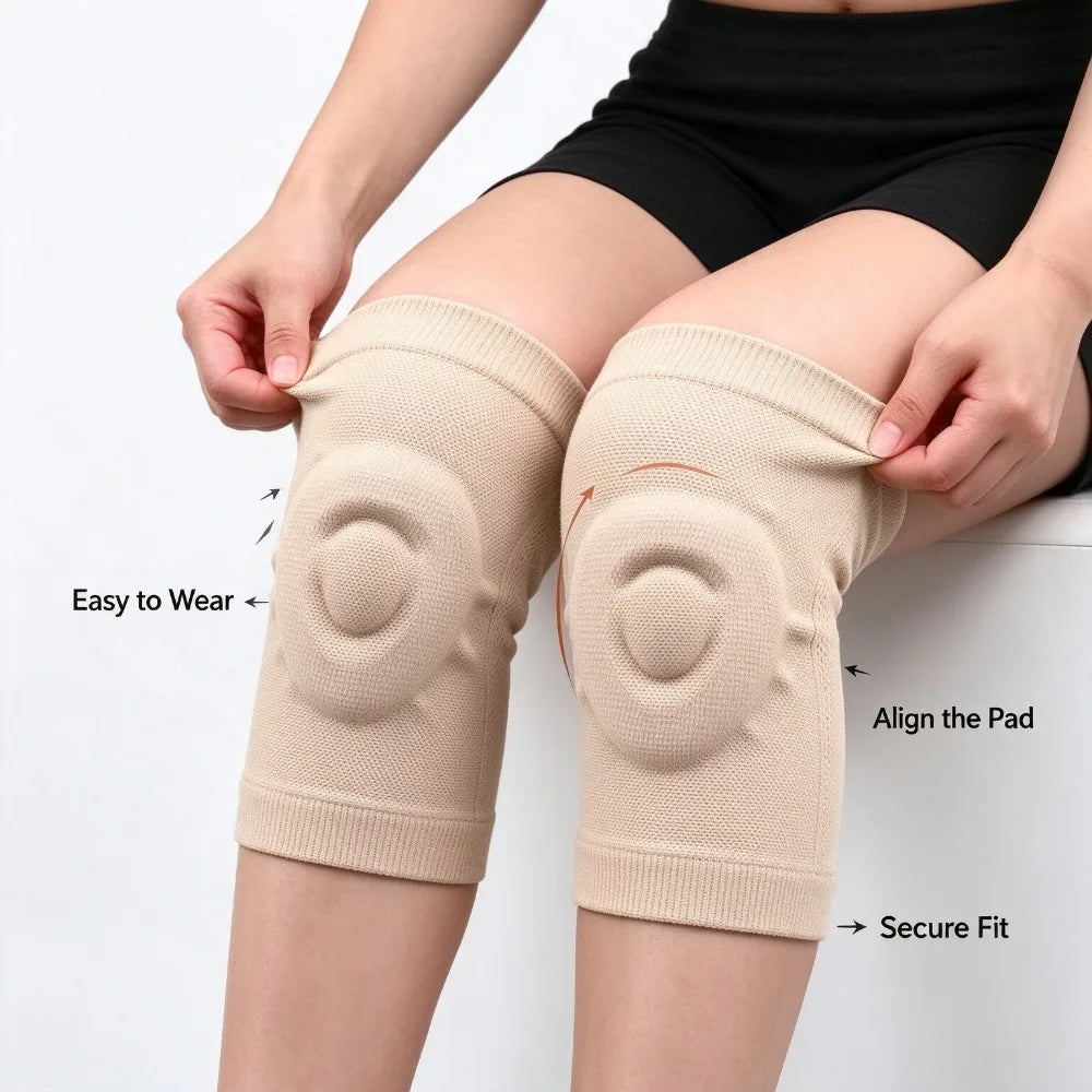 2-Pack Silicone Knee Sleeves – Sport Compression Knee Pads Knee Compression Sleeve SWANS