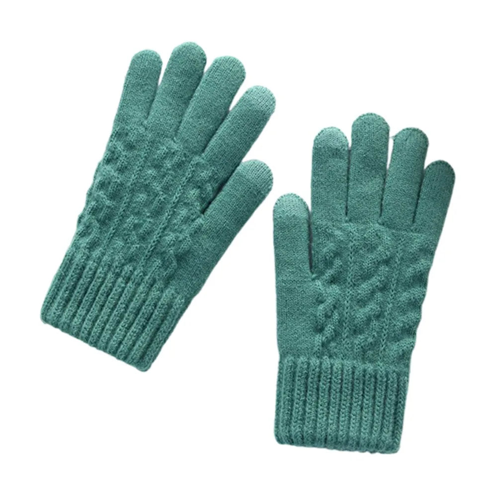 SWANS Unisex Knitted Winter Gloves – Windproof Touchscreen Winter Knitted Gloves SWANS Green