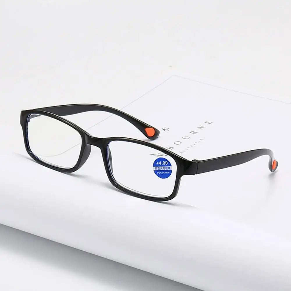 KLASSNUM Blue Light Blocking Reading Glasses – Rectangular PC Frame Reading Glasses SWANS