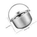ROSENICE Stainless Steel Stockpot with Lid – 1.6L Soup Pot Stainless Steel Stockpot SWANS 21X19.5X19.5CM