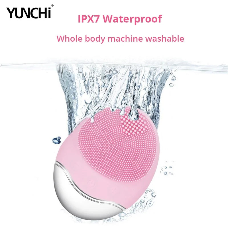 YUNChi Sonic Electric Facial Cleansing Brush – IPX7 Silicone Facial Cleansing Brush SWANS