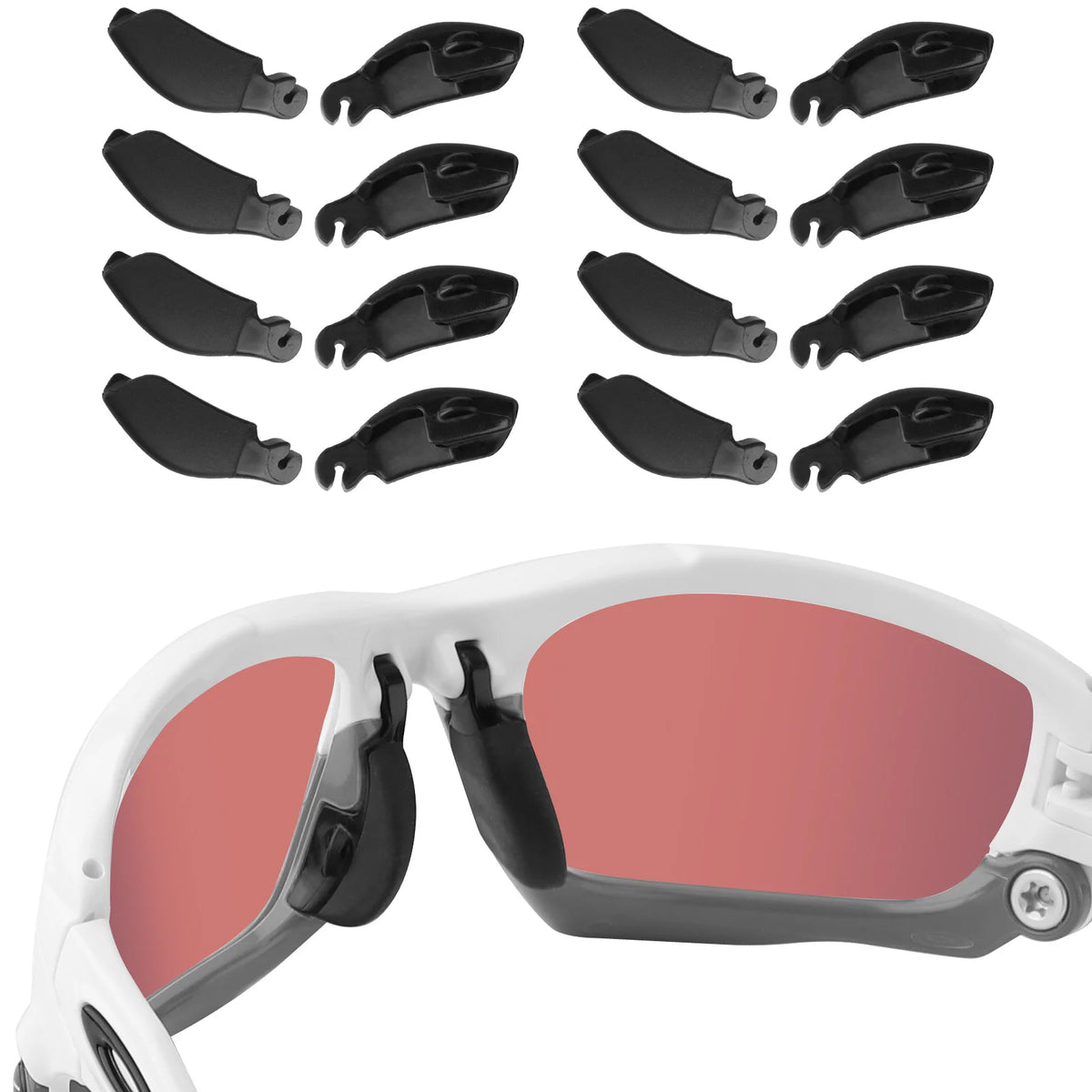 Silicone Replacement Nose Pads for Oakley Jawbone – E.O.S Eyewear Accessories SWANS 8 Pairs-Small
