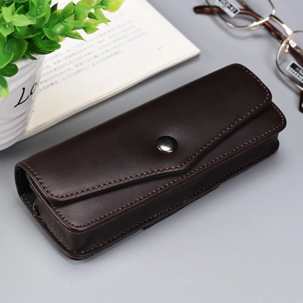 SWANS Belt Clip Portable Glasses Case – Unisex Slim Carry Eyewear Case SWANS dark coffee