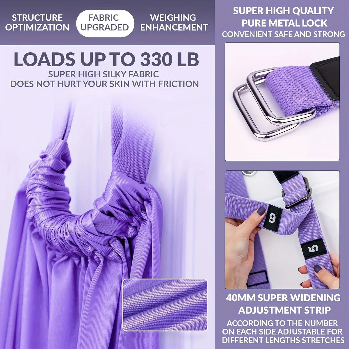 Leg Stretcher Strap & Door Anchor Flexibility Trainer – Yoga Flexibility Stretch Strap SWANS