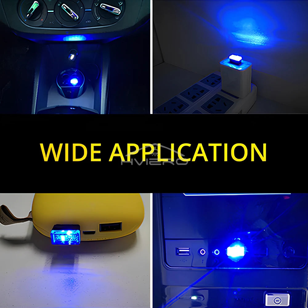 HVIERO USB LED Car Atmosphere Light – Neon Plug & Play 5V Car Atmosphere Light SWANS