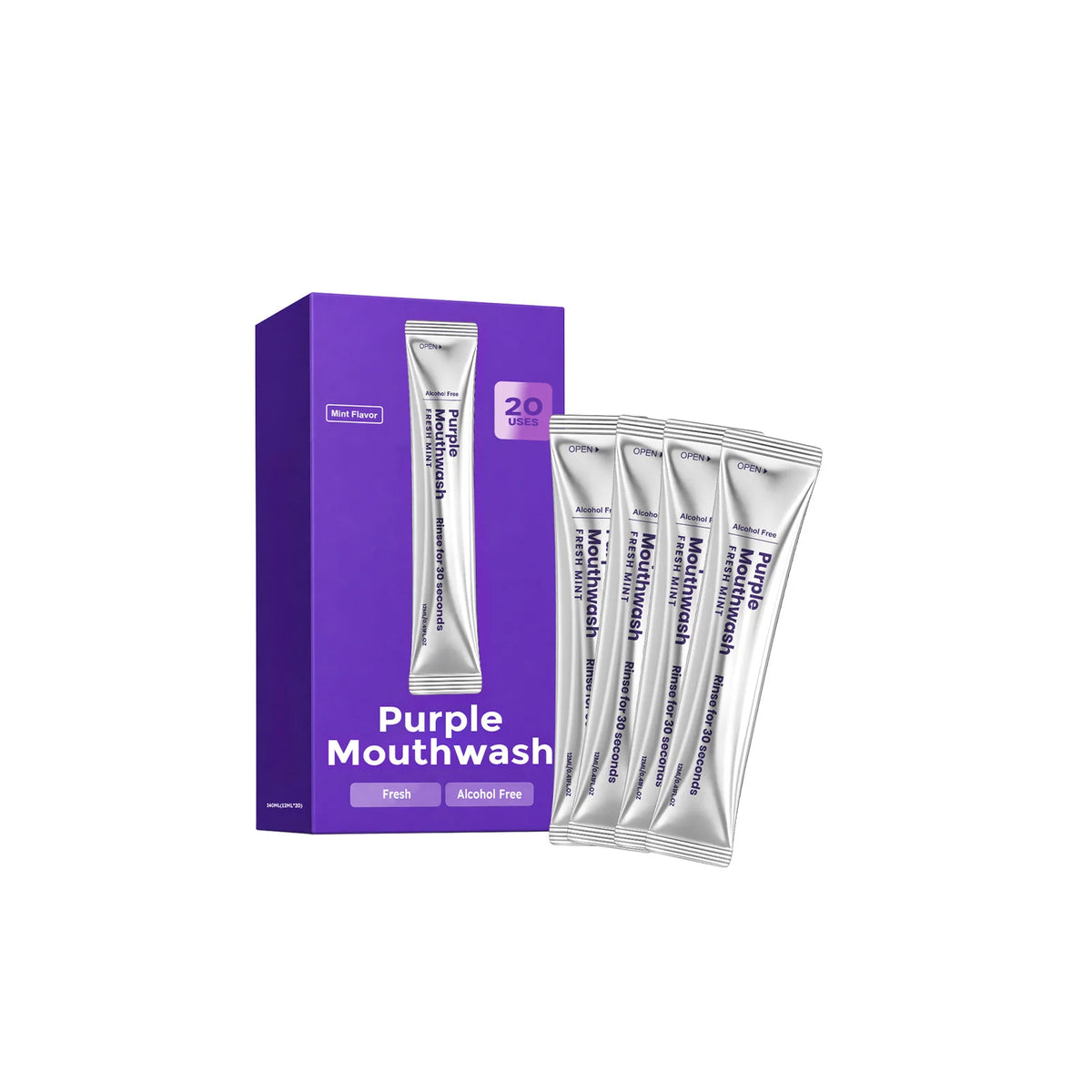 SWANS Portable Mint Mouthwash Strips – 20-Pack, Alcohol-Free Disposable Mouthwash SWANS 20pcs dozen adults