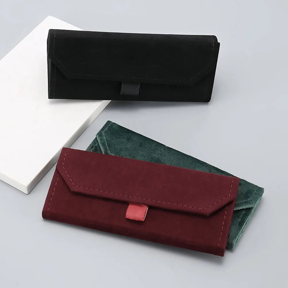 Velvet Folding Glasses Case – Magnetic Sunglasses Box Unisex Eyewear Case SWANS