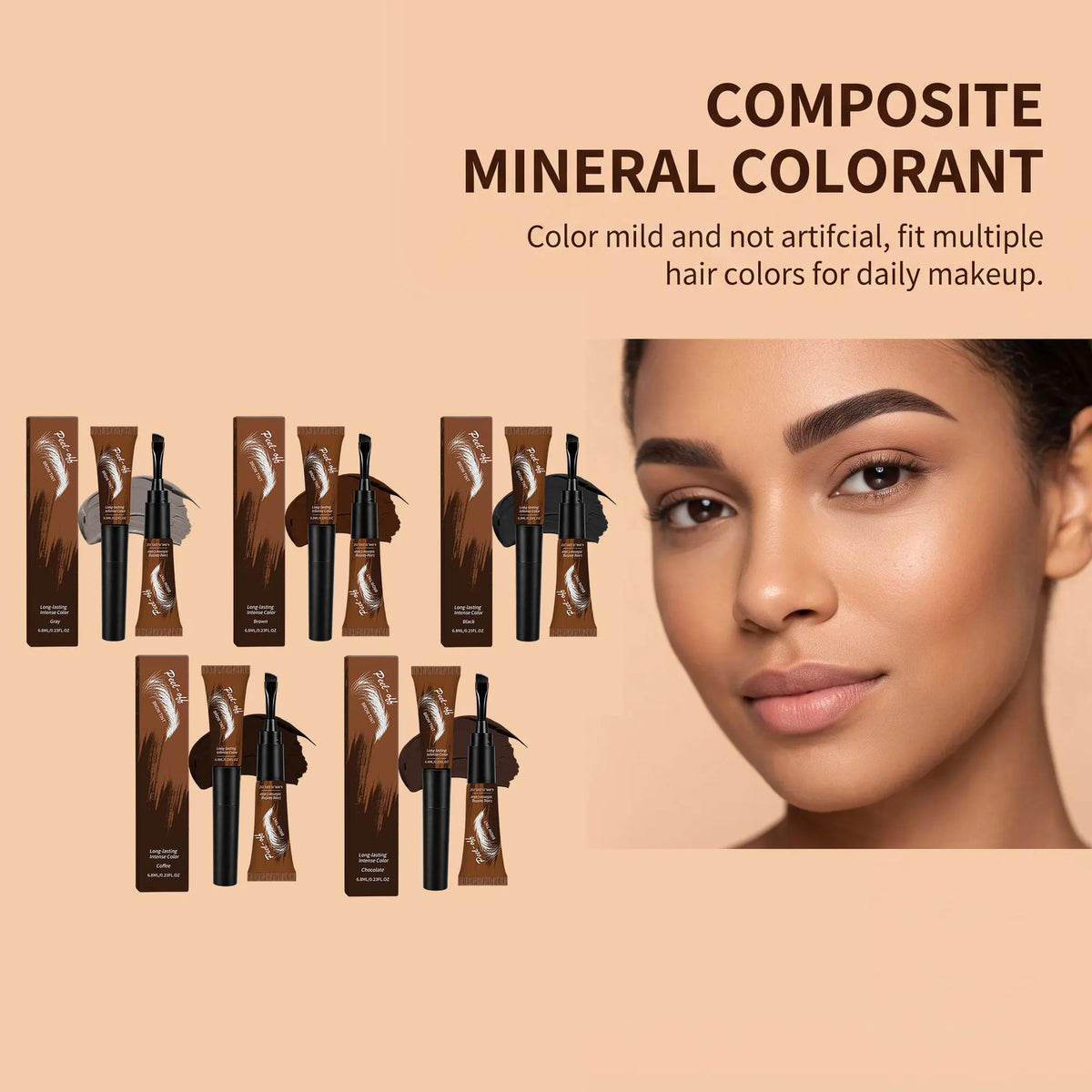 Peel Off Eyebrow Tint Gel – 5 Shades, Waterproof Long-Lasting Eyebrow Tint Gel SWANS