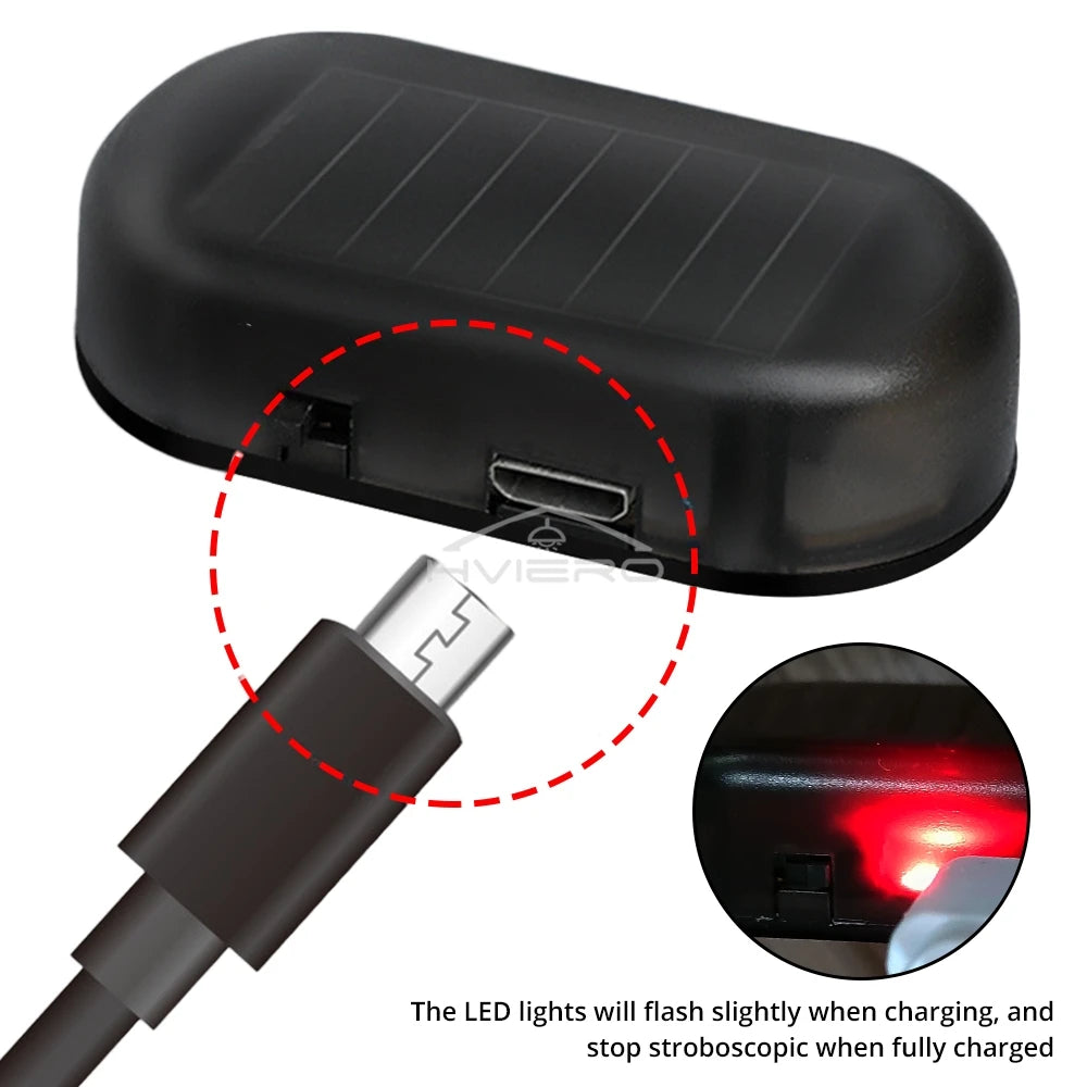 Solar Dummy Car Alarm LED Flashing Security Light – HVIERO Dummy Alarm Light SWANS