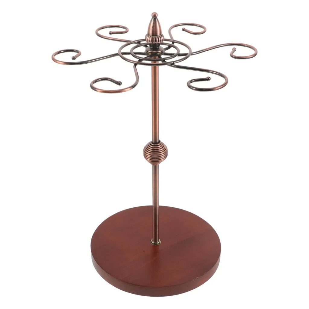 Rotating Wood Medal Display Stand – 360° Tabletop Rack Medal Display Stand SWANS Default Title