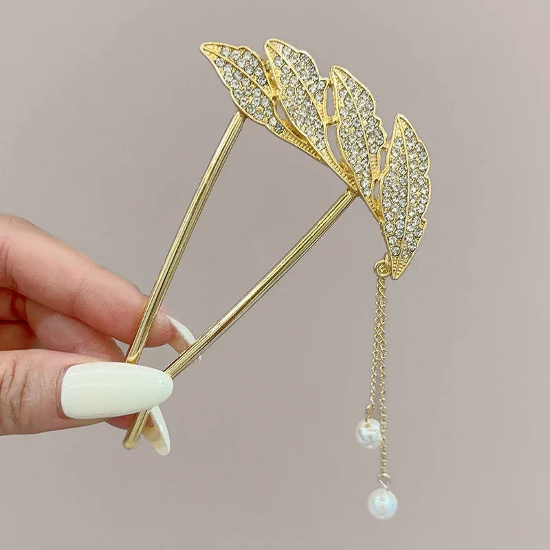 U-Shaped Floral Hair Comb Pin – Ancient Style Headpiece Hair Comb Pin SWANS Style N