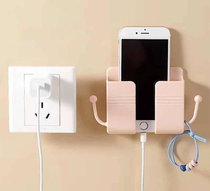 Wall Mount Phone Charging Stand & Remote Control Holder Wall Mount Organizer SWANS