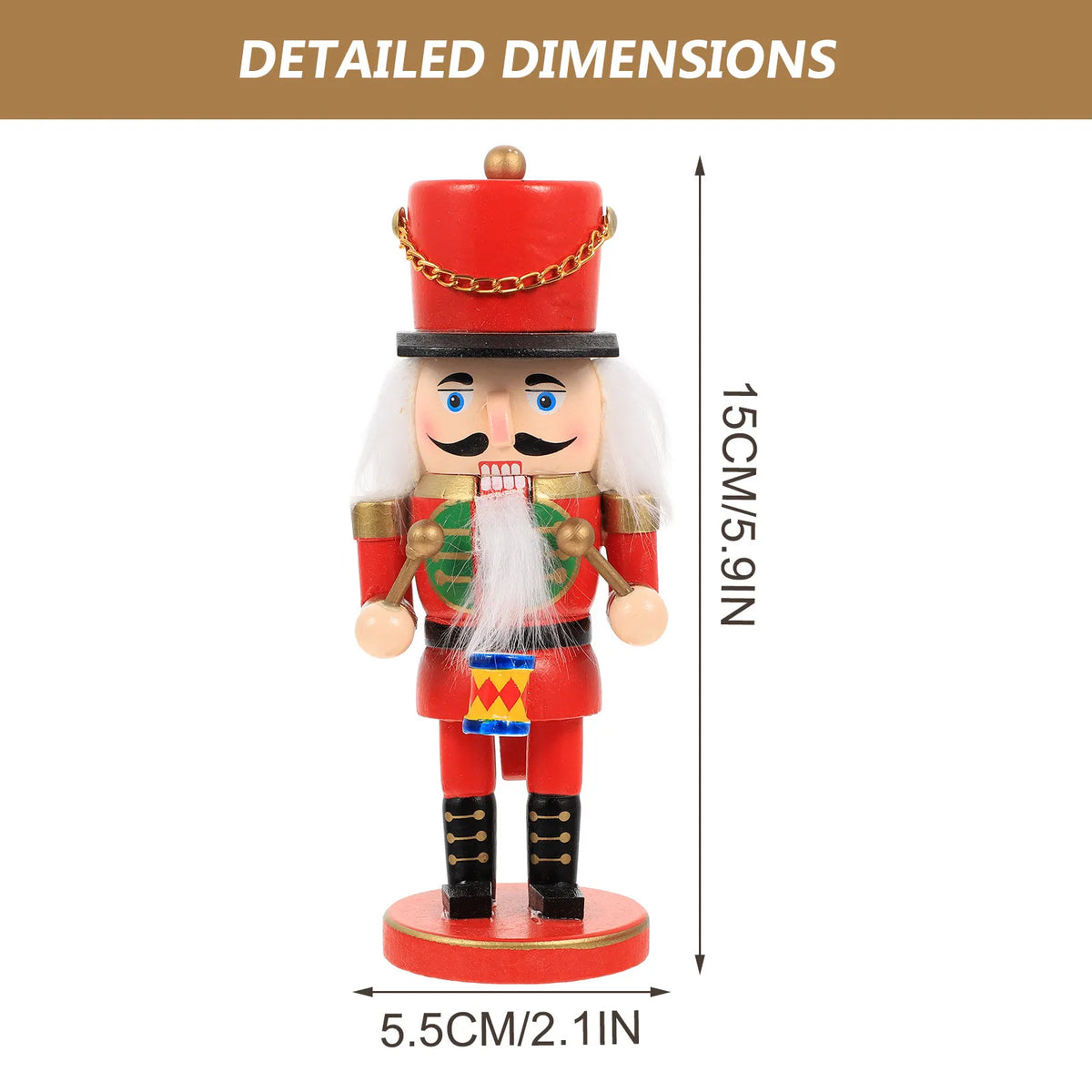 Wooden Nutcracker Soldier Figurine – Christmas Tabletop Decor Christmas Nutcracker Figurine SWANS
