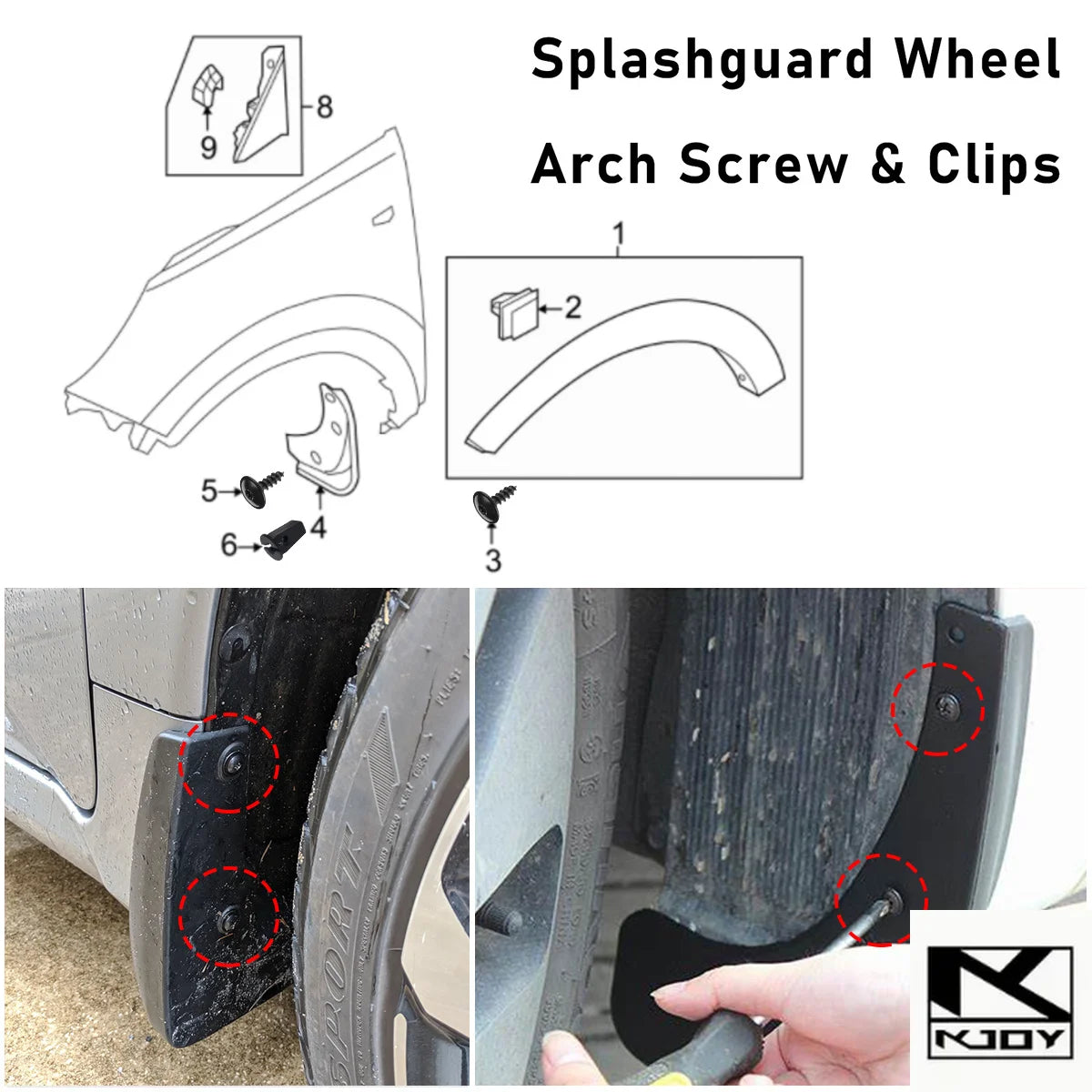 KKJOY Engine Undertray Clips & Screws N90974701 for VW Audi Undertray Fastener Kit SWANS