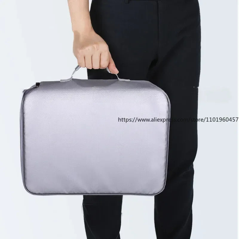Fireproof Waterproof Document Bag – Multi-Layer File Organizer Document Storage Bag SWANS
