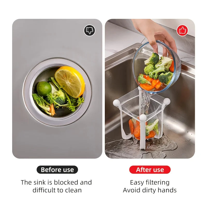 Kitchen Sink Strainer + 50 Filter Screens & Drain Rack Sink Strainer SWANS