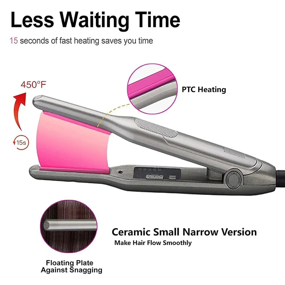 YIBER Mini Pencil Flat Iron – Travel Hair Straightener & Curler Mini Hair Straightener SWANS