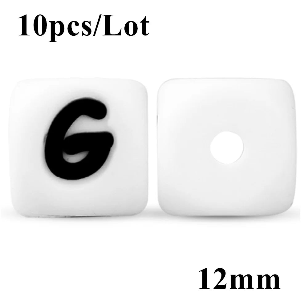 12mm Silicone Letter Beads – DIY Alphabet Jewelry Making Beads Alphabet Craft Beads SWANS G