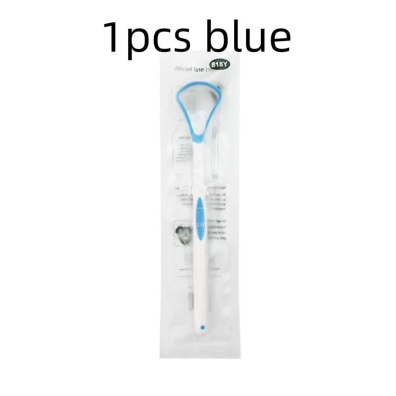 SWANS Silicone Tongue Scraper Brush – Fresh Breath Cleaner Tongue Scraper Brush SWANS 1pcs blue