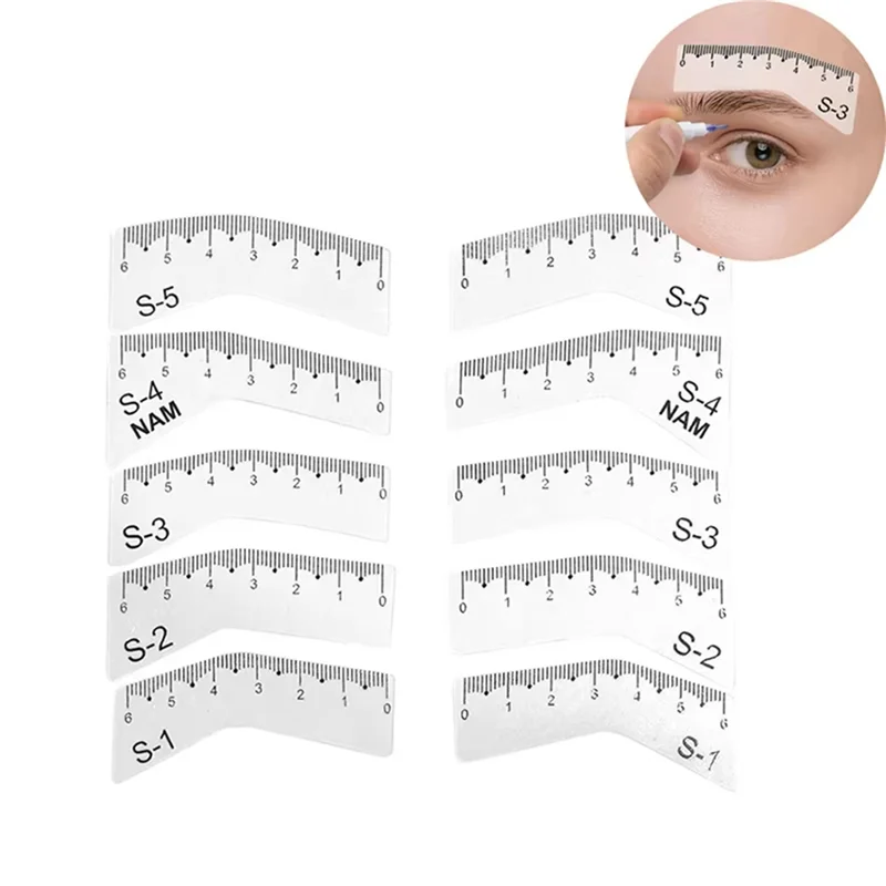 5-Pair Eyebrow Stencil Templates – DIY Brow Shaping Guide Cards Eyebrow Stencil Set SWANS
