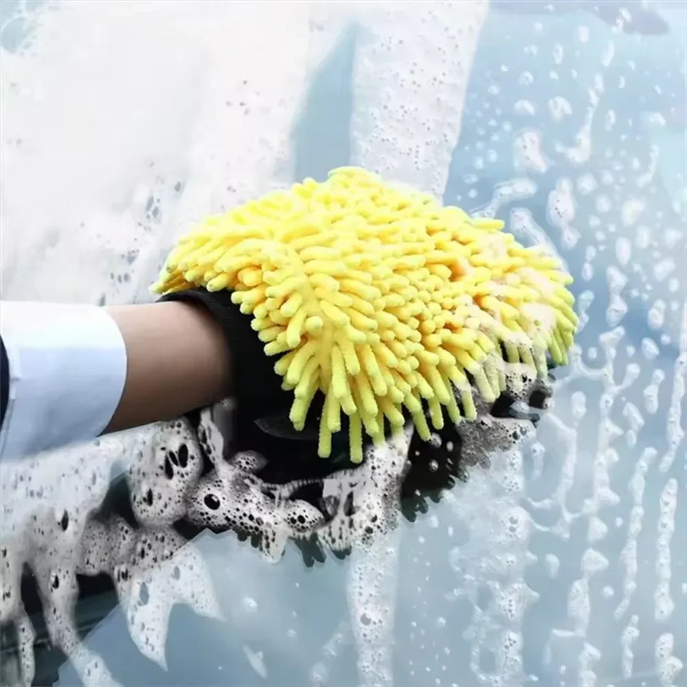 Microfiber Chenille Car Wash Gloves – Waterproof Mitt 1/5 Pack Car Wash Mitt SWANS