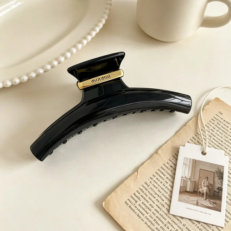 Large Jelly Acrylic Shark Hair Claw Clip – Gold Label Women Hair Claw Clip SWANS black