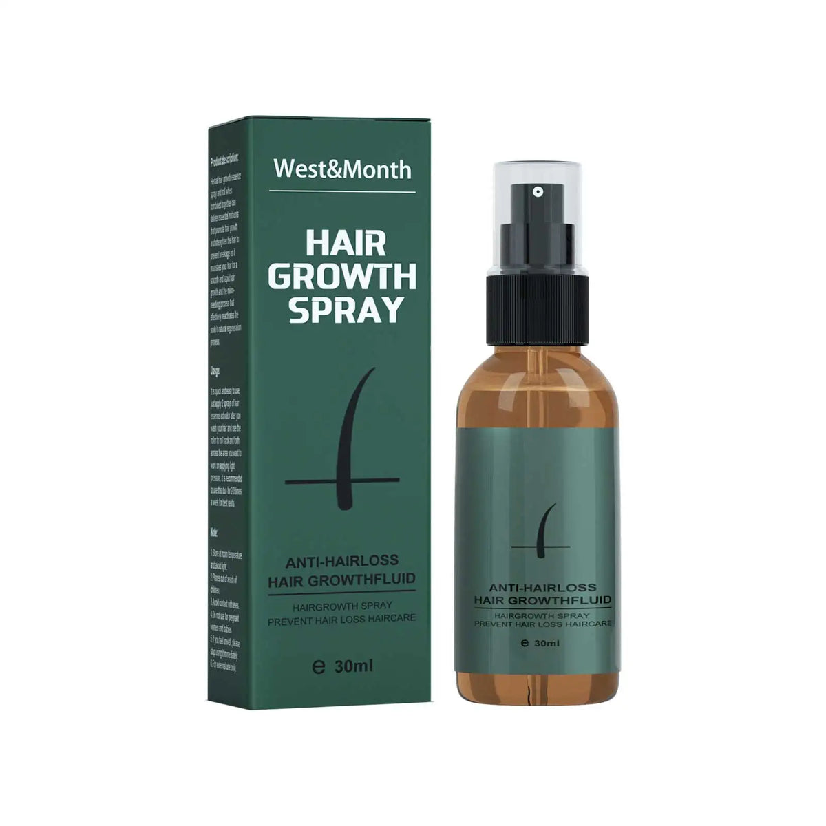 West Month Beard Growth Kit – Roller & Essence Oil Spray 30ml Beard Growth Kit SWANS