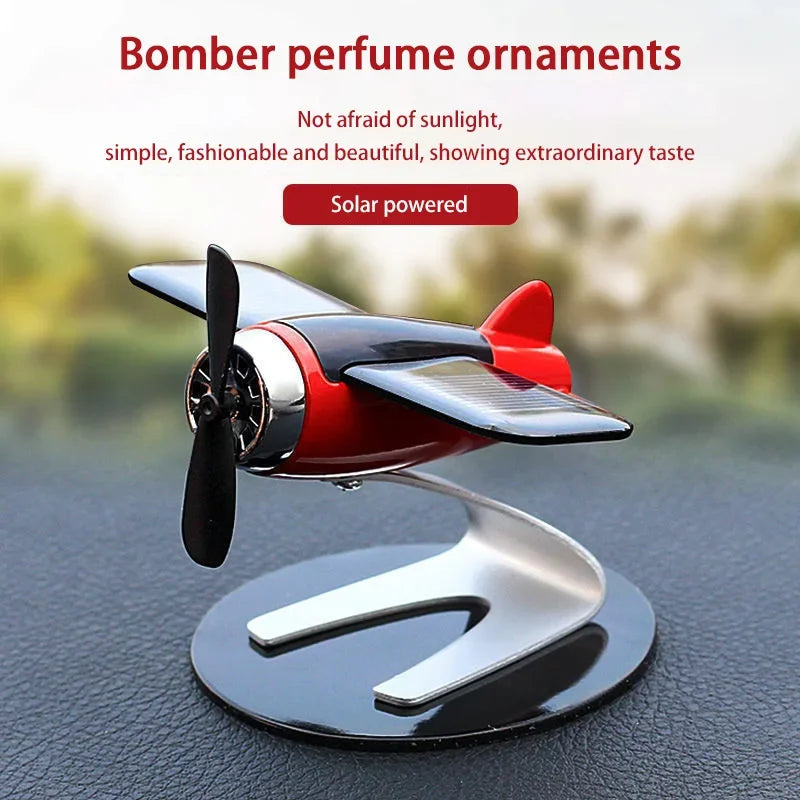 XMSJ Solar Spinning Airplane Ornament – Car & Desk Decor Solar Desk Ornament SWANS