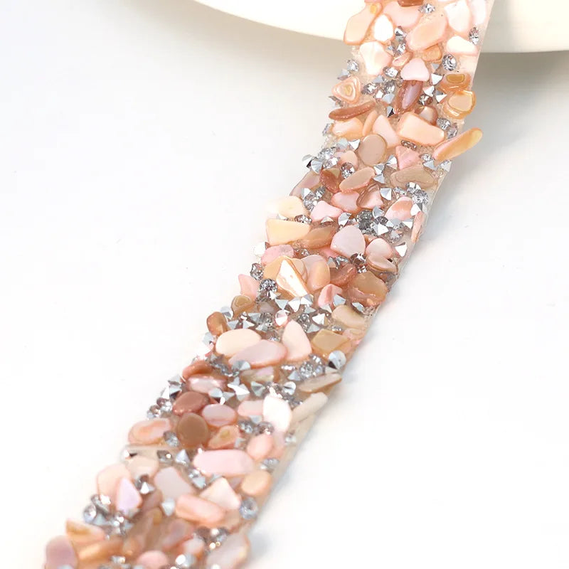 Self-Adhesive Rhinestone Ribbon Tape Glitter Trim Strip 1 Yard Rhinestone Trim Tape SWANS Pink B 2cm