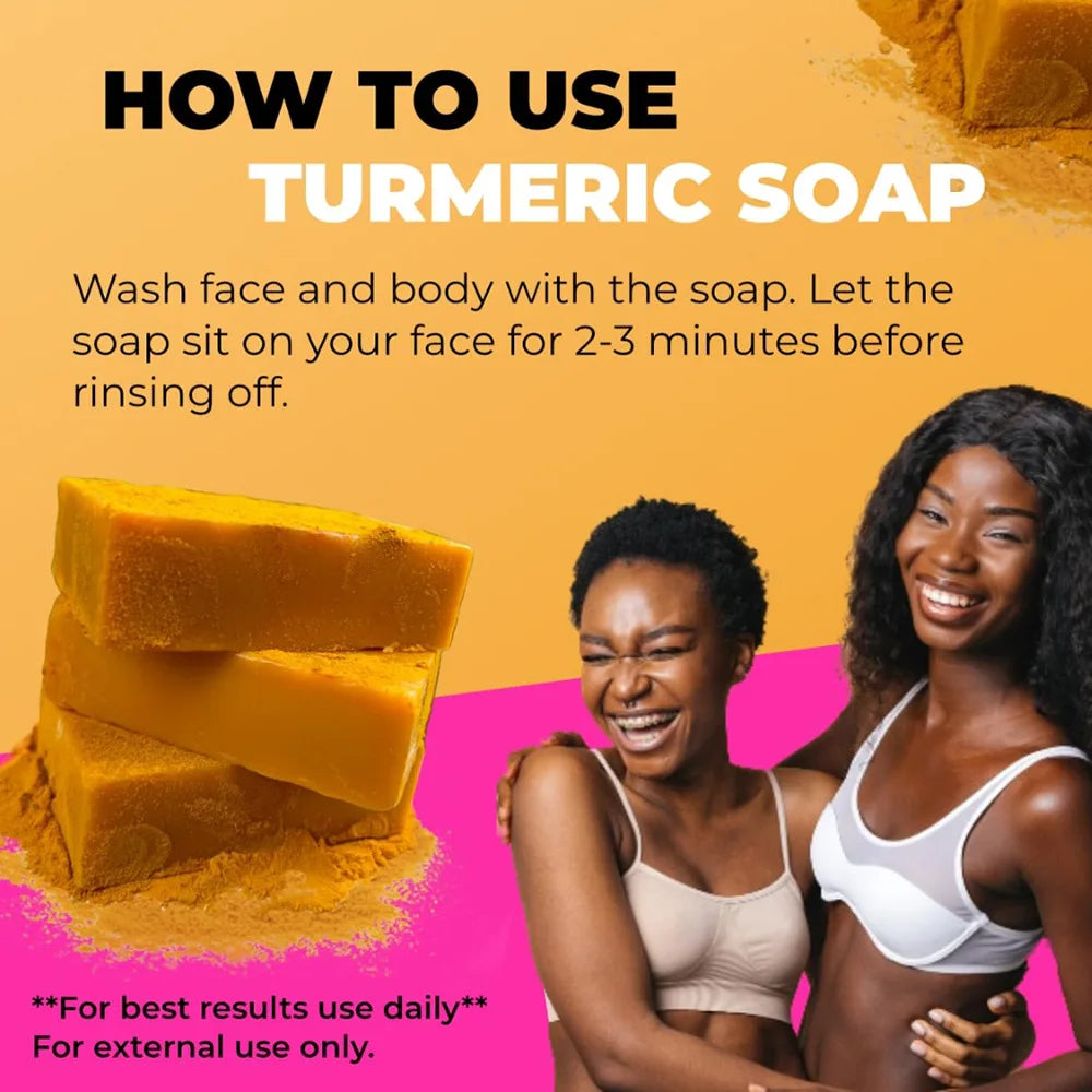 Turmeric Kojic Acid Handmade Soap – Natural Face & Body Bar Natural Skincare Soap SWANS