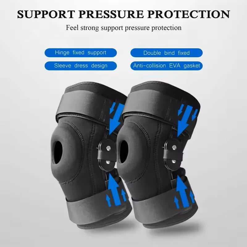 Hinged Knee Brace Compression Support Strap – Men & Women Knee Brace Support SWANS