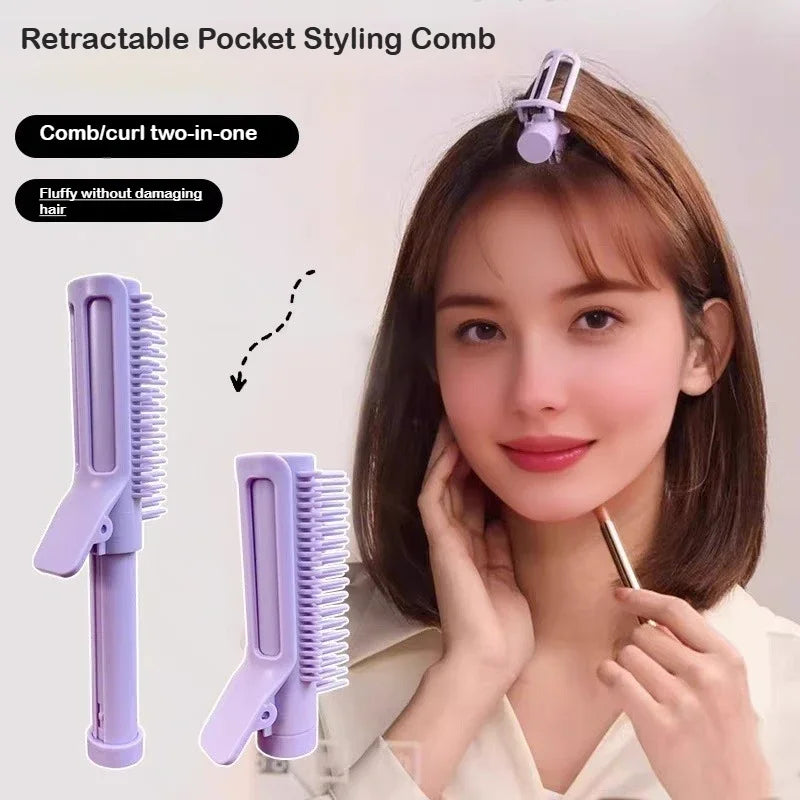 2-in-1 Hair Root Volumizing Clip & Curling Roller Comb Hair Styling Comb SWANS