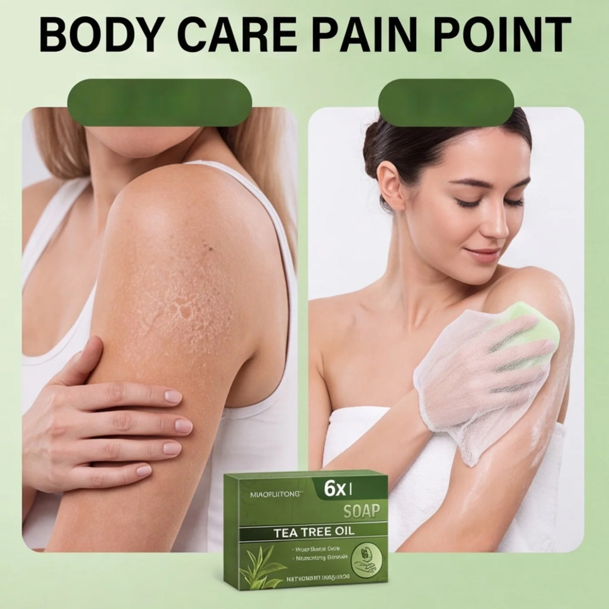 Tea Tree Oil Soap Bar – Plant-Based Moisturizing Cleanser 100g Cleansing Soap Bar SWANS