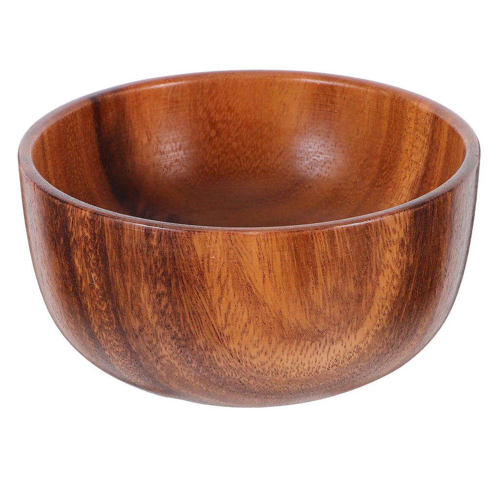 ROSENICE Whole Log Wooden Bowl 16cm – Salad, Fruit & Rice Wooden Serving Bowl SWANS