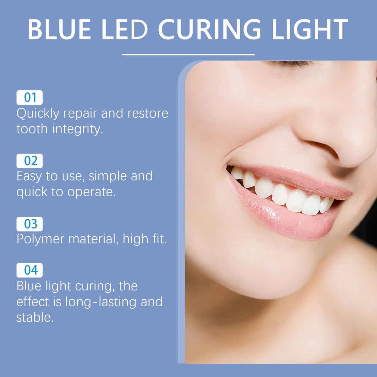 Oralhoe Teeth Whitening & Repair Kit – Blue LED Curing Light Dental Repair Kit SWANS