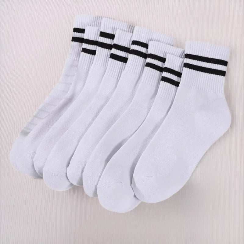 Men's Breathable Crew Socks Parallel Bars Design – 10-Pack Men's Crew Socks SWANS