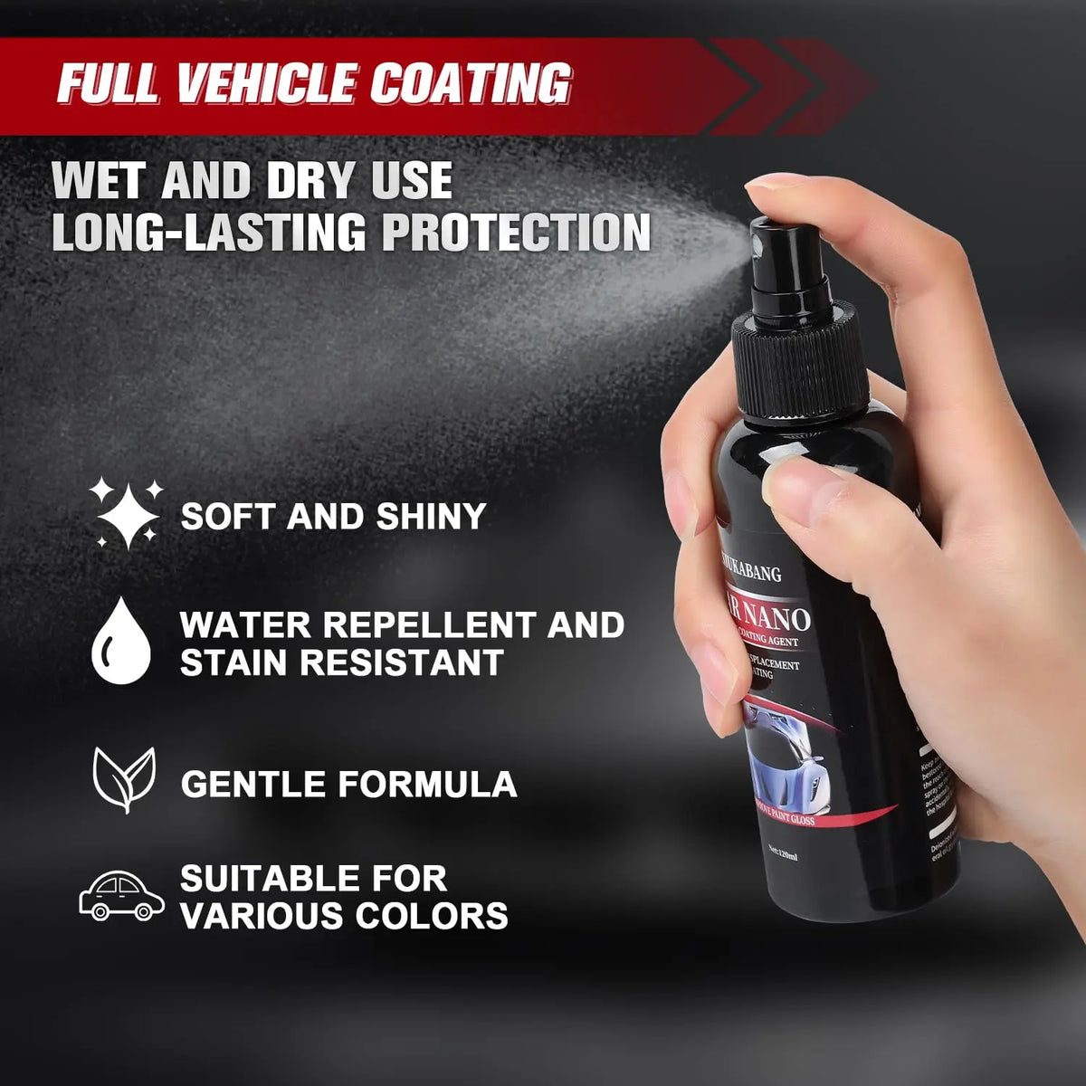 Car Nano Scratch Repair & Polish Spray – Glasscoat 100ml Car Polish Spray SWANS