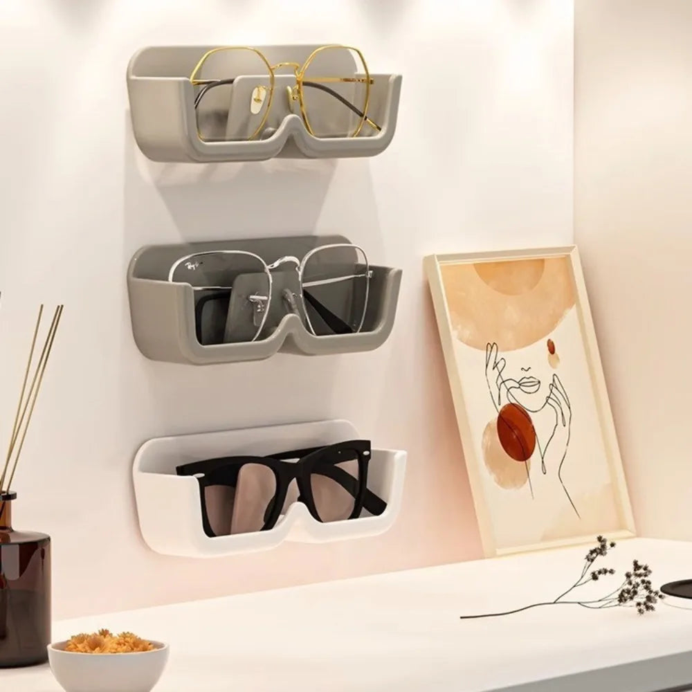 Wall-Mounted Glasses Holder – No-Drill Sunglasses Storage Rack Glasses Storage Rack SWANS
