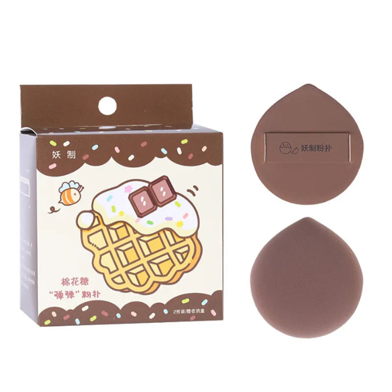 Yaozhi Air Cushion Blender Puff – Soft Sponge Makeup Applicator Makeup Sponge Puff SWANS 2pcs Set-B